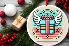 Round Christmas Ornament Sublimation|Clipart Product Image 1
