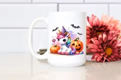 Cute Halloween Baby Unicorn Sticker | Sublimation Clipart Product Image 2