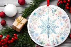 Round Christmas Ornament Sublimation|Clipart Product Image 2
