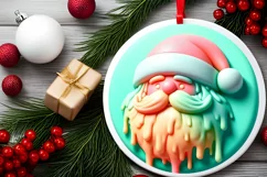 Colorful Pastel Santa PNG Product Image 2