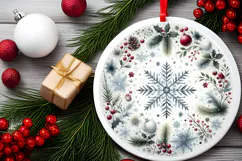Round Christmass Ornament PNG Product Image 2