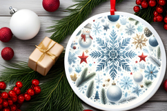 Round Christmass Ornament PNG Product Image 2
