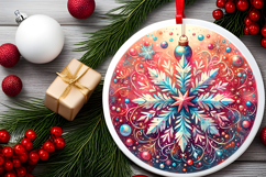 Round Christmass Ornament PNG Product Image 2