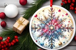 Round Christmas Ornament Sublimation|Clipart Product Image 2