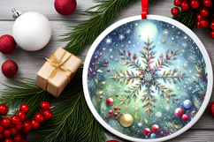 Round Christmass Ornament PNG Product Image 2