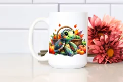 Colorful Artistic Baby Turtle Quirky | Sublimation | Clipart Product Image 2
