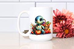 Baby Turtle with Autumn Vegetables | Sublimation | Clipart Product Image 2