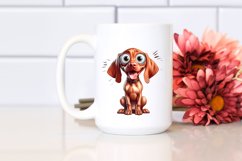 Crazy Watercolor Vizsla | Sublimation | Clipart Product Image 2