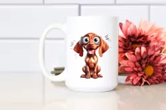 Crazy Watercolor Vizsla | Sublimation | Clipart Product Image 2