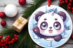 Round Christmas Ornament Sublimation|Clipart Product Image 2
