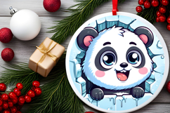 Round Christmass Ornament PNG Product Image 2