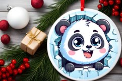 Round Christmas Ornament Sublimation|Clipart Product Image 2