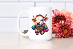Colorful Baby Cow in Volta Dancer&#039;s Outfit PNG Product Image 2