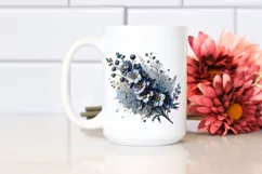 splash of Shiny Metallic Delphinium | Sublimation | Clipart Product Image 2