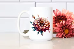 Abstract Shiny Zinnia Stained | Sublimation | Clipart Product Image 2