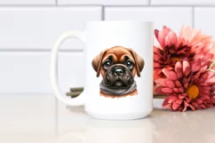 Bullmastiff Caricature Watercolor | Sublimation Clipart Product Image 2