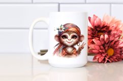 Funny Monkey with Diva Look Clipart Product Image 2