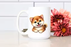 Cute Baby Shiba Inu Watercolor Product Image 2