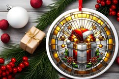 Round Christmas Ornament Sublimation|Clipart Product Image 1