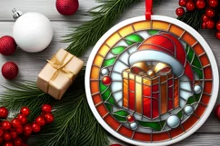 Round Christmas Ornament Sublimation|Clipart Product Image 1