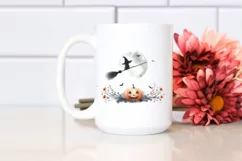 Watercolor Halloween Broomstick PNG Product Image 2