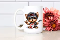 Yorkshire Terrier Watercolor Rock | Sublimation Clipart Product Image 2
