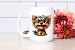 Crazy Yorkshire Terrier Watercolor Clipart Product Image 2