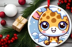 Round Christmas Ornament Sublimation|Clipart Product Image 1