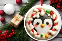 Round Christmas Ornament Sublimation|Clipart Product Image 1