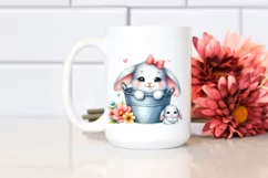 Colorful Bunny in Bucket | Clipart Product Image 2