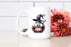 Funny Watercolor Halloween Magic Potion Goofy Smile Clipart Product Image 2