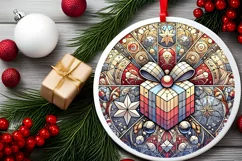 Round Christmas Ornament Sublimation|Clipart Product Image 2