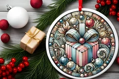Round Christmas Ornament Sublimation|Clipart Product Image 2