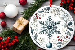 Round Christmas Ornament Sublimation|Clipart Product Image 2