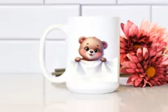 Colorful Watercolor Baby Bear | Sublimation | Clipart Product Image 2