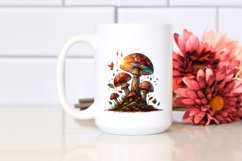 Detailed Wooden Small Stained Mushroom Watercolor Splash Product Image 2