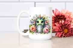 Cute Baby Dragon Watercolor PNG Product Image 2
