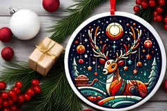 Round Christmas Ornament Sublimation|Clipart Product Image 2