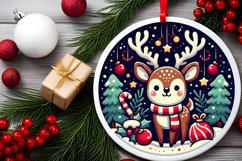 Round Christmas Ornament Sublimation|Clipart Product Image 2