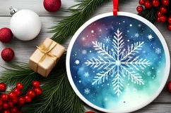 Round Christmas Ornament Sublimation|Clipart Product Image 2