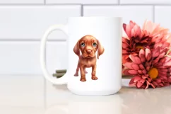Baby Vizsla with Big Eyes | Clipart Product Image 2