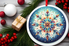 Round Christmass Ornament PNG Product Image 2