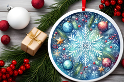 Round Christmass Ornament PNG Product Image 2