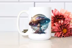 Shiny Mushroom Watercolor Splash PNG Product Image 2