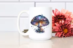 Shiny Mushroom Watercolor Splash PNG Product Image 2