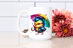 Quirky Bird with Umbrella PNG Product Image 2