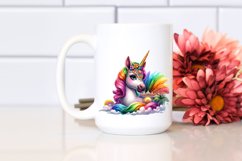 Colorful Unicorn with Rio Carnival, PNG Product Image 2