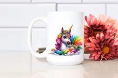 Colorful Unicorn with Rio Carnival, PNG Product Image 2
