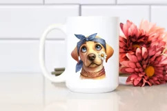Watercolor Labrador Goofy Smile Clipart Product Image 2