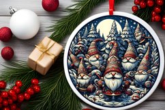 Round Christmas Ornament Sublimation|Clipart Product Image 2